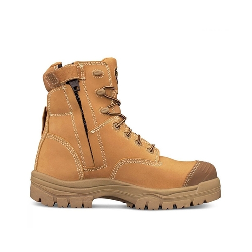 WORKWEAR, SAFETY & CORPORATE CLOTHING SPECIALISTS - AT 45 - 150mm Zip Side Lace Up Boot - Wheat