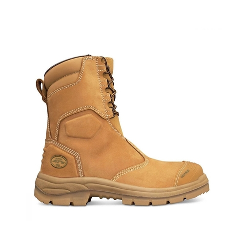 WORKWEAR, SAFETY & CORPORATE CLOTHING SPECIALISTS - AT 55 - 200mm Zip Side Lace Up Boot - Wheat