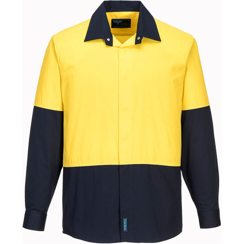 WORKWEAR, SAFETY & CORPORATE CLOTHING SPECIALISTS Food Industry Lightweight Cotton Long Sleeve Shirt (Old FDL150)
