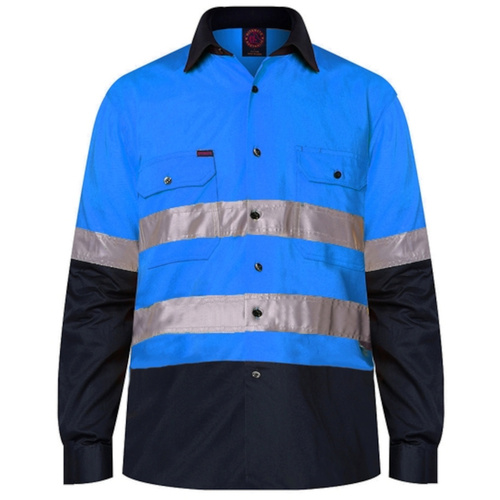 WORKWEAR, SAFETY & CORPORATE CLOTHING SPECIALISTS - Open Front Shirt L/S 3MTape