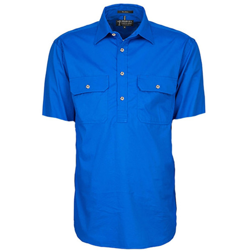 WORKWEAR, SAFETY & CORPORATE CLOTHING SPECIALISTS - Closed Front Men's Pilbara Shirt - Short Sleeve