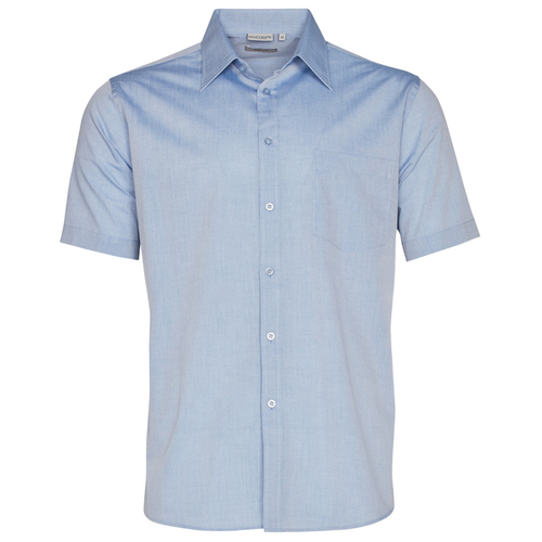 WORKWEAR, SAFETY & CORPORATE CLOTHING SPECIALISTS - Men's Fine Chambray Short Sleeve Shirt