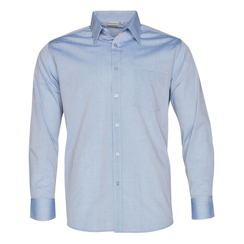 WORKWEAR, SAFETY & CORPORATE CLOTHING SPECIALISTS - Men's Fine Chambray Long Sleeve Shirt