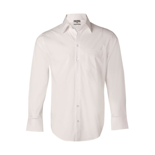 WORKWEAR, SAFETY & CORPORATE CLOTHING SPECIALISTS - Men's Cotton/Poly Stretch L/S Shirt