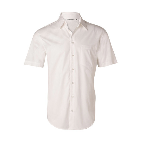 WORKWEAR, SAFETY & CORPORATE CLOTHING SPECIALISTS - Men's Self Stripe S/S Shirt