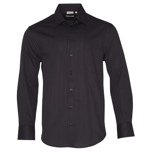 WORKWEAR, SAFETY & CORPORATE CLOTHING SPECIALISTS - Men's Dobby Stripe Long Sleeve Shirt