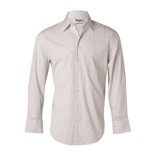 WORKWEAR, SAFETY & CORPORATE CLOTHING SPECIALISTS - Men's Ticking Stripe L/S Shirt