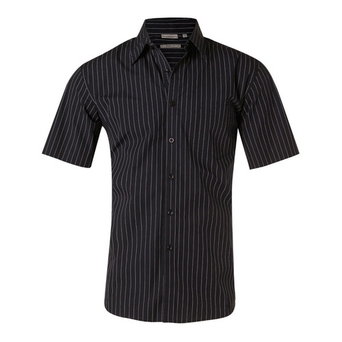 WORKWEAR, SAFETY & CORPORATE CLOTHING SPECIALISTS - Men's Pin Stripe Short Sleeve Shirt