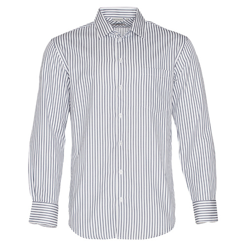WORKWEAR, SAFETY & CORPORATE CLOTHING SPECIALISTS Men S Sateen Stripe Long Sleeve Shirt
