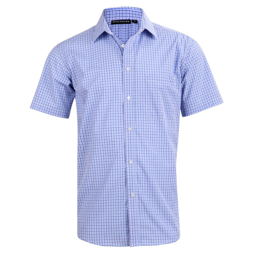 WORKWEAR, SAFETY & CORPORATE CLOTHING SPECIALISTS - Men's Two Tone Check S/S Shirt