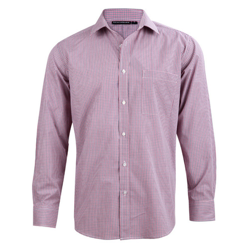 WORKWEAR, SAFETY & CORPORATE CLOTHING SPECIALISTS - Men's Two Tone Mini Check L/S Shirt