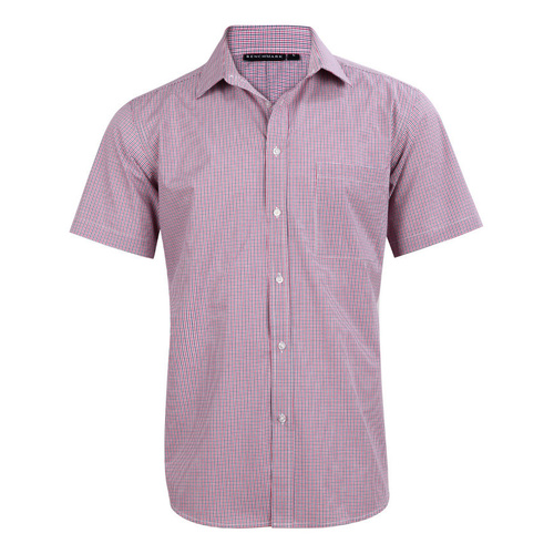 WORKWEAR, SAFETY & CORPORATE CLOTHING SPECIALISTS - Men's Two Tone Mini Check S/S Shirt