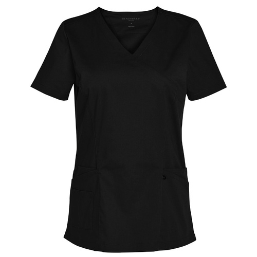 WORKWEAR, SAFETY & CORPORATE CLOTHING SPECIALISTS - Ladies Solid Colour Short Sleeve Scrub Top