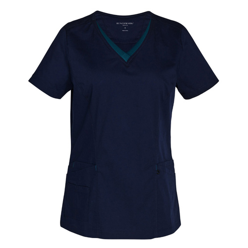 WORKWEAR, SAFETY & CORPORATE CLOTHING SPECIALISTS Ladies' Contrast Colour S/S Scrub Top