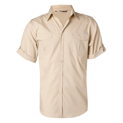 WORKWEAR, SAFETY & CORPORATE CLOTHING SPECIALISTS - Men's Short Sleeve Military Shirt