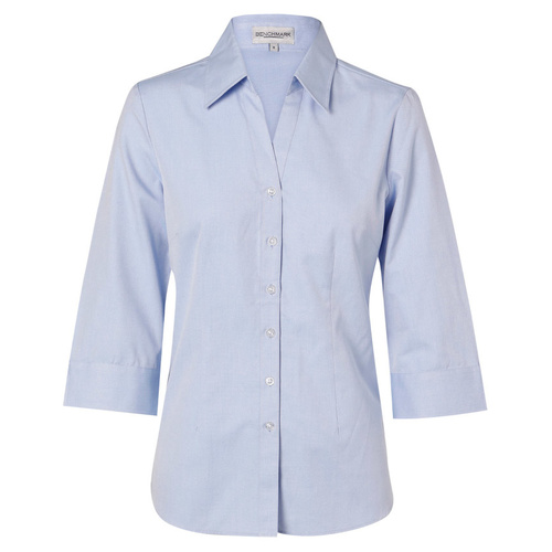 WORKWEAR, SAFETY & CORPORATE CLOTHING SPECIALISTS Women's Fine Chambray 3/4 Sleeve Shirt