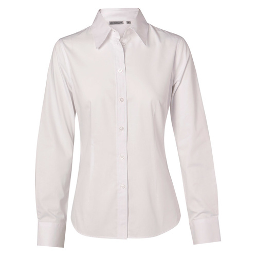 WORKWEAR, SAFETY & CORPORATE CLOTHING SPECIALISTS Women's Cotton/Poly Stretch L/S Shirt