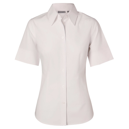 WORKWEAR, SAFETY & CORPORATE CLOTHING SPECIALISTS - Women's Cotton/Poly Stretch S/S Shirt