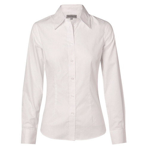 WORKWEAR, SAFETY & CORPORATE CLOTHING SPECIALISTS Women's Self Stripe L/S Shirt