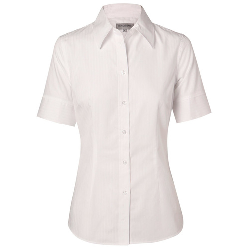 WORKWEAR, SAFETY & CORPORATE CLOTHING SPECIALISTS - Women's Self Stripe S/S Shirt