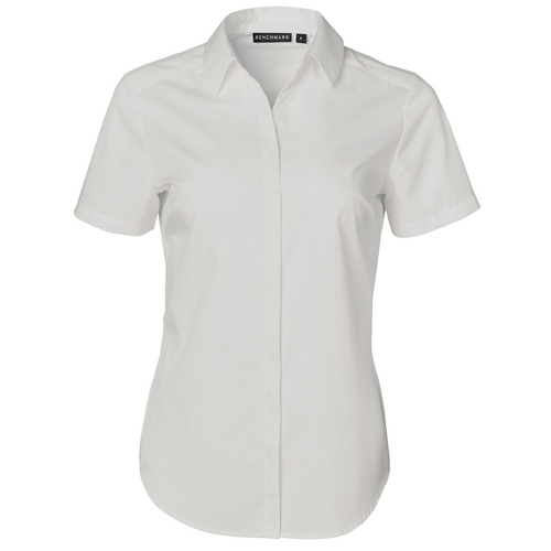 WORKWEAR, SAFETY & CORPORATE CLOTHING SPECIALISTS - Ladies' Dobby Striped Taped S/S Shirt