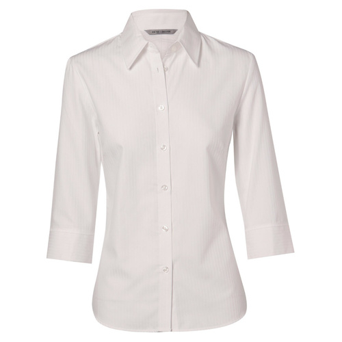 WORKWEAR, SAFETY & CORPORATE CLOTHING SPECIALISTS - Women's Mini Herringbone 3/4 Sleeve Shirt
