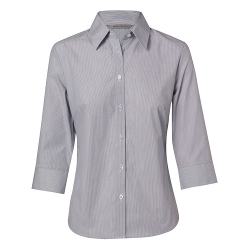 WORKWEAR, SAFETY & CORPORATE CLOTHING SPECIALISTS - Women's Fine Stripe 3/4 Sleeve Shirt