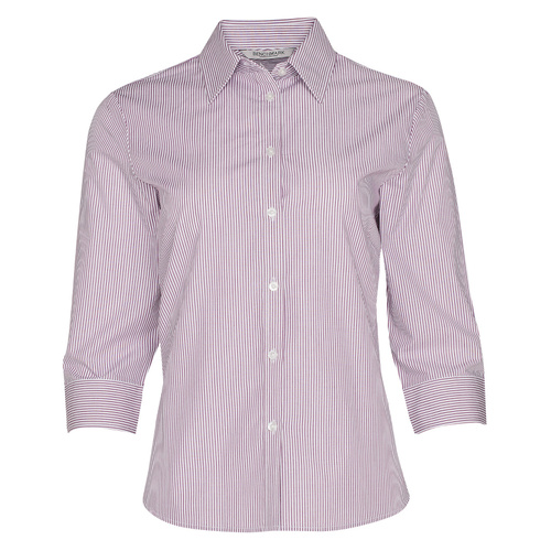 WORKWEAR, SAFETY & CORPORATE CLOTHING SPECIALISTS Women's Balance Stripe 3/4 Sleeve Shirt