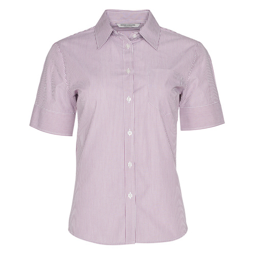 WORKWEAR, SAFETY & CORPORATE CLOTHING SPECIALISTS Women's Balance Stripe Short Sleeve Shirt
