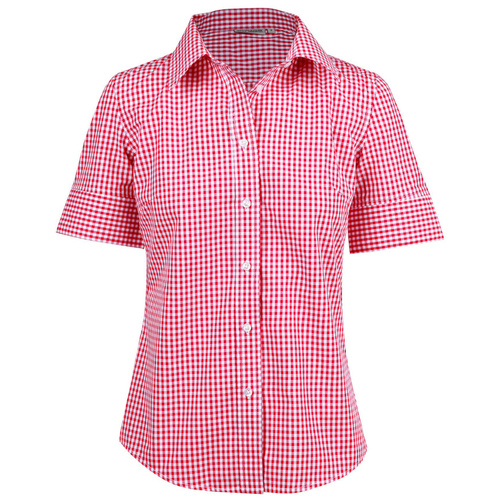 WORKWEAR, SAFETY & CORPORATE CLOTHING SPECIALISTS Ladies  Gingham Check Short Sleeve Shirt