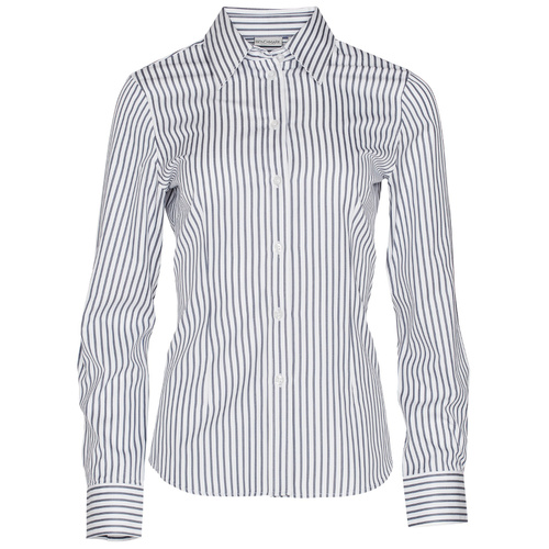 WORKWEAR, SAFETY & CORPORATE CLOTHING SPECIALISTS Ladies  Sateen Stripe Long Sleeve Shirt