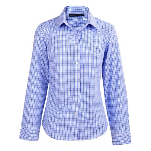 WORKWEAR, SAFETY & CORPORATE CLOTHING SPECIALISTS - Ladies' Two Tone Check L/S Shirt