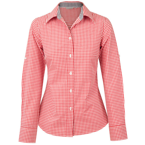 WORKWEAR, SAFETY & CORPORATE CLOTHING SPECIALISTS Ladies  Gingham Check Long Sleeve Shirt