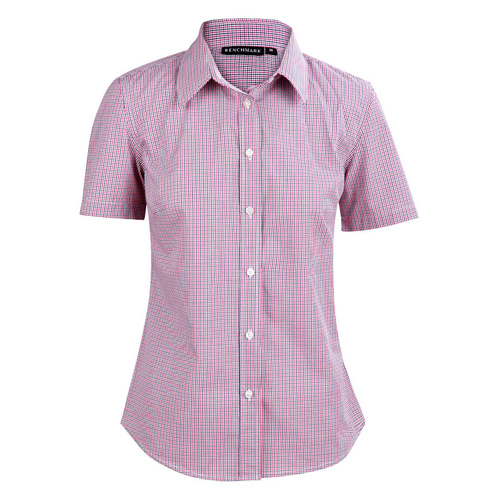 WORKWEAR, SAFETY & CORPORATE CLOTHING SPECIALISTS - Ladies' Two Tone Mini Check S/S Shirt