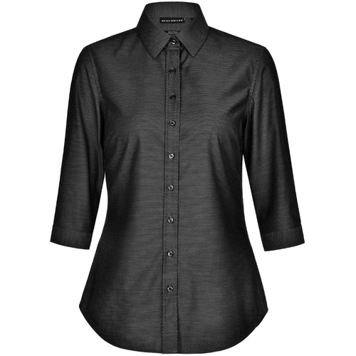 WORKWEAR, SAFETY & CORPORATE CLOTHING SPECIALISTS - Ladies' Pin Dot Stretch 3/4 Sleeve Shirt