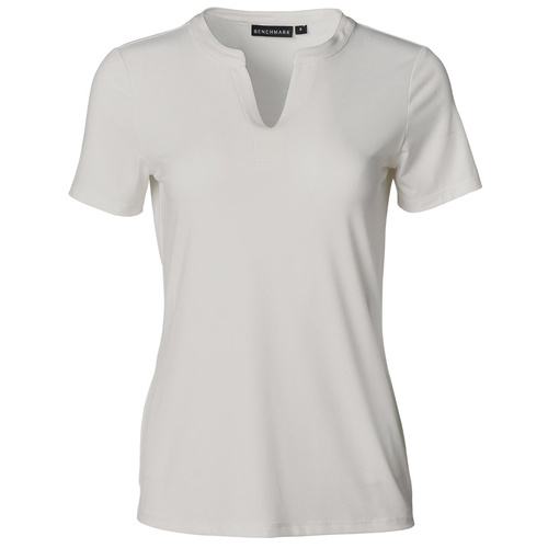 WORKWEAR, SAFETY & CORPORATE CLOTHING SPECIALISTS - Ladies' V-Neck With Tab S/S Knit Top