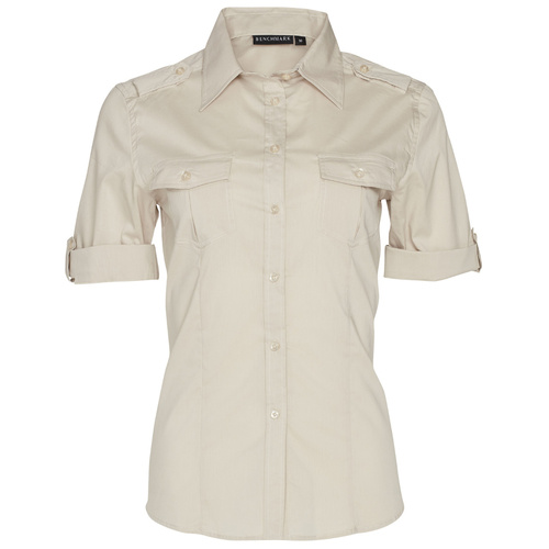 WORKWEAR, SAFETY & CORPORATE CLOTHING SPECIALISTS Women's Short Sleeve Military Shirt