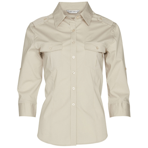 WORKWEAR, SAFETY & CORPORATE CLOTHING SPECIALISTS Women's 3/4 Sleeve Military Shirt
