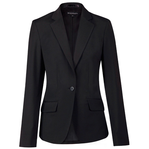 WORKWEAR, SAFETY & CORPORATE CLOTHING SPECIALISTS - Ladies  Wool Blend Stretch One Button Cropped Jacket