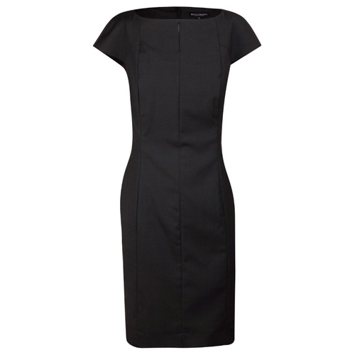 WORKWEAR, SAFETY & CORPORATE CLOTHING SPECIALISTS - Ladies  Wool Blend Stretch Cap Sleeve Dress