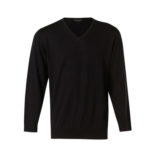 WORKWEAR, SAFETY & CORPORATE CLOTHING SPECIALISTS Men's 100% Merino Wool V Neck L/S Sweater