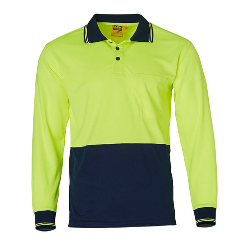 WORKWEAR, SAFETY & CORPORATE CLOTHING SPECIALISTS - Hi-Vis cooldry safety polo L/S