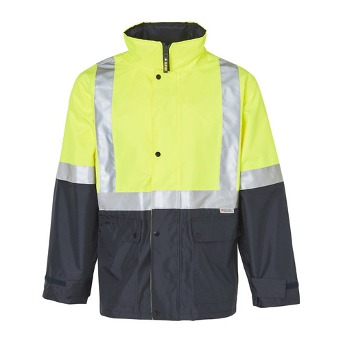 WORKWEAR, SAFETY & CORPORATE CLOTHING SPECIALISTS - Hi-Vis Two Tone Rain Proof Safety Jacket With 3M Tapes