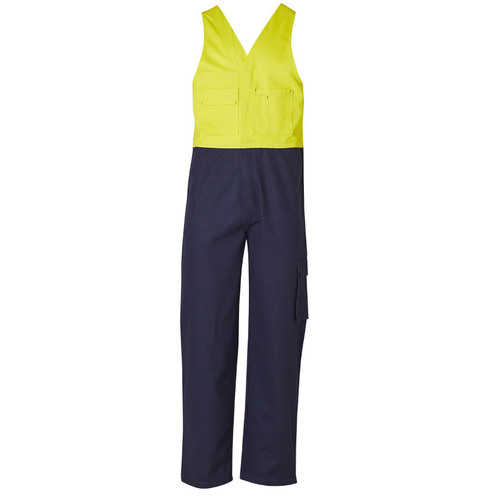 WORKWEAR, SAFETY & CORPORATE CLOTHING SPECIALISTS - Hi-Vis Men's Cotton Drill Action Back Overall