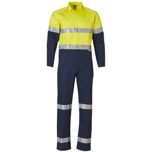 WORKWEAR, SAFETY & CORPORATE CLOTHING SPECIALISTS - Hi-Vis Men's Light Weight Coverall with 3M Tape-Regular