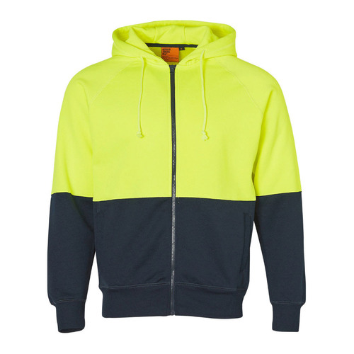 WORKWEAR, SAFETY & CORPORATE CLOTHING SPECIALISTS - Hi-Vis Two Tone Fleecy Hoodie