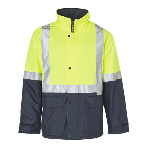 WORKWEAR, SAFETY & CORPORATE CLOTHING SPECIALISTS - Hi-Vis Rain Proof Quilted Safety Jacket With 3M Tape