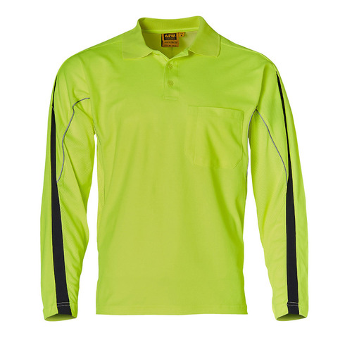 WORKWEAR, SAFETY & CORPORATE CLOTHING SPECIALISTS - Men's Truedry L/S Hi-Vis Polo