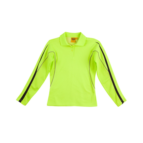 WORKWEAR, SAFETY & CORPORATE CLOTHING SPECIALISTS - Ladies' Truedry L/S Hi-Vis Polo