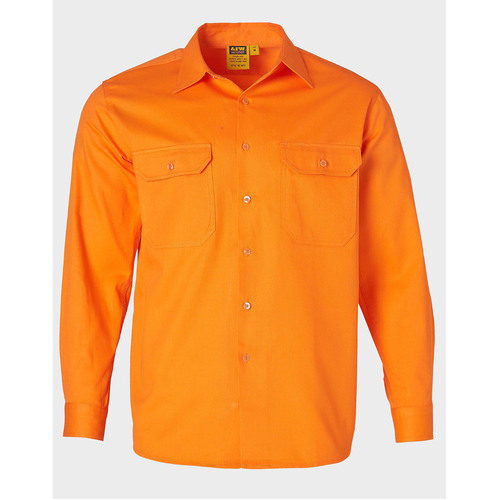 WORKWEAR, SAFETY & CORPORATE CLOTHING SPECIALISTS - Men s High Visibility Regular Weight Long Sleeve Drill Shirt